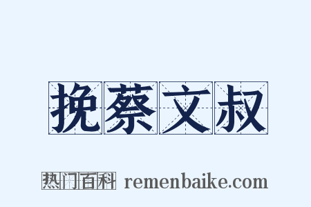 挽蔡文叔是什么意思的图片